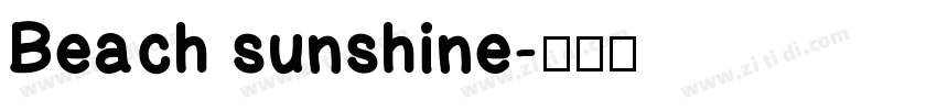 Beach sunshine字体转换